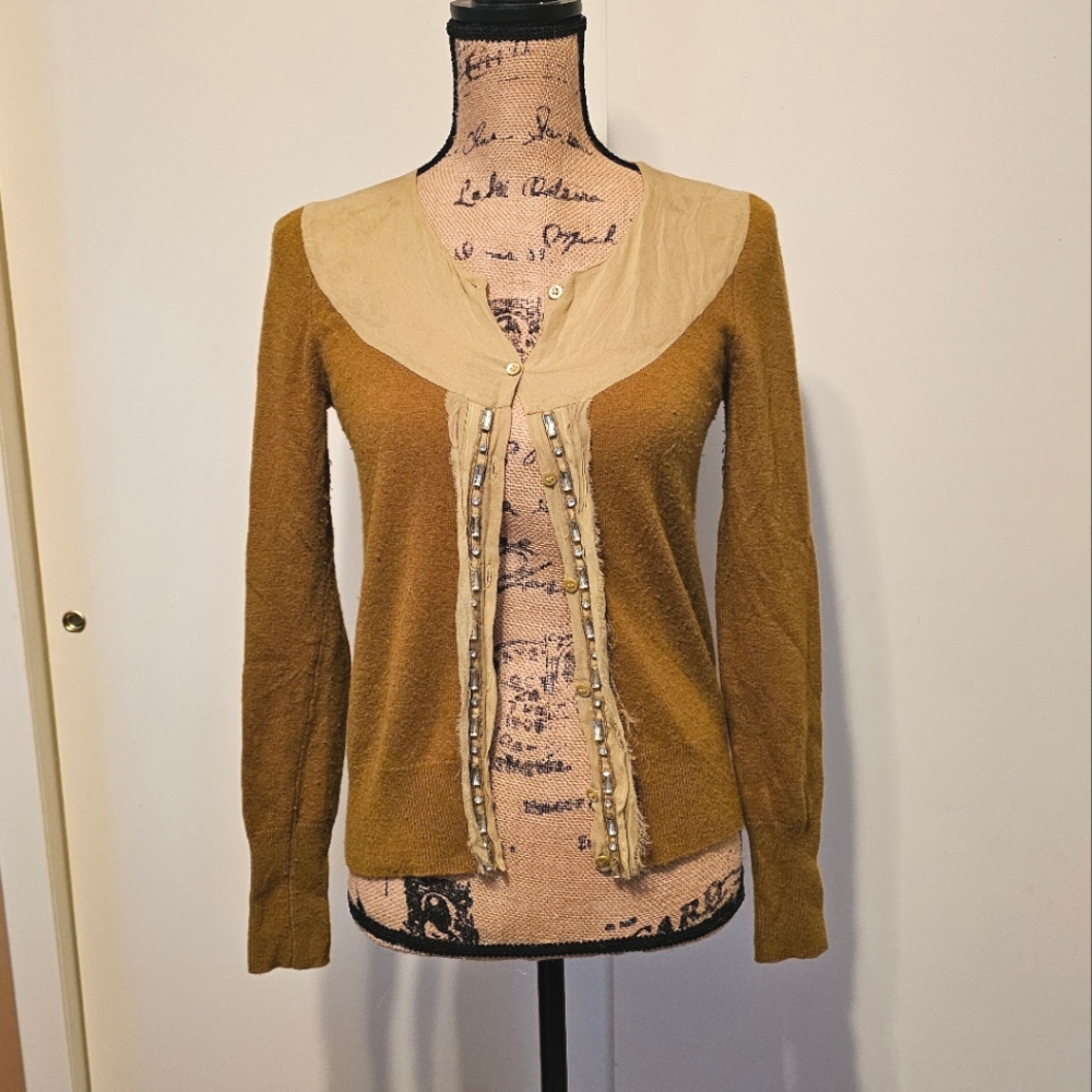 J Crew Jeweled Cardigan S